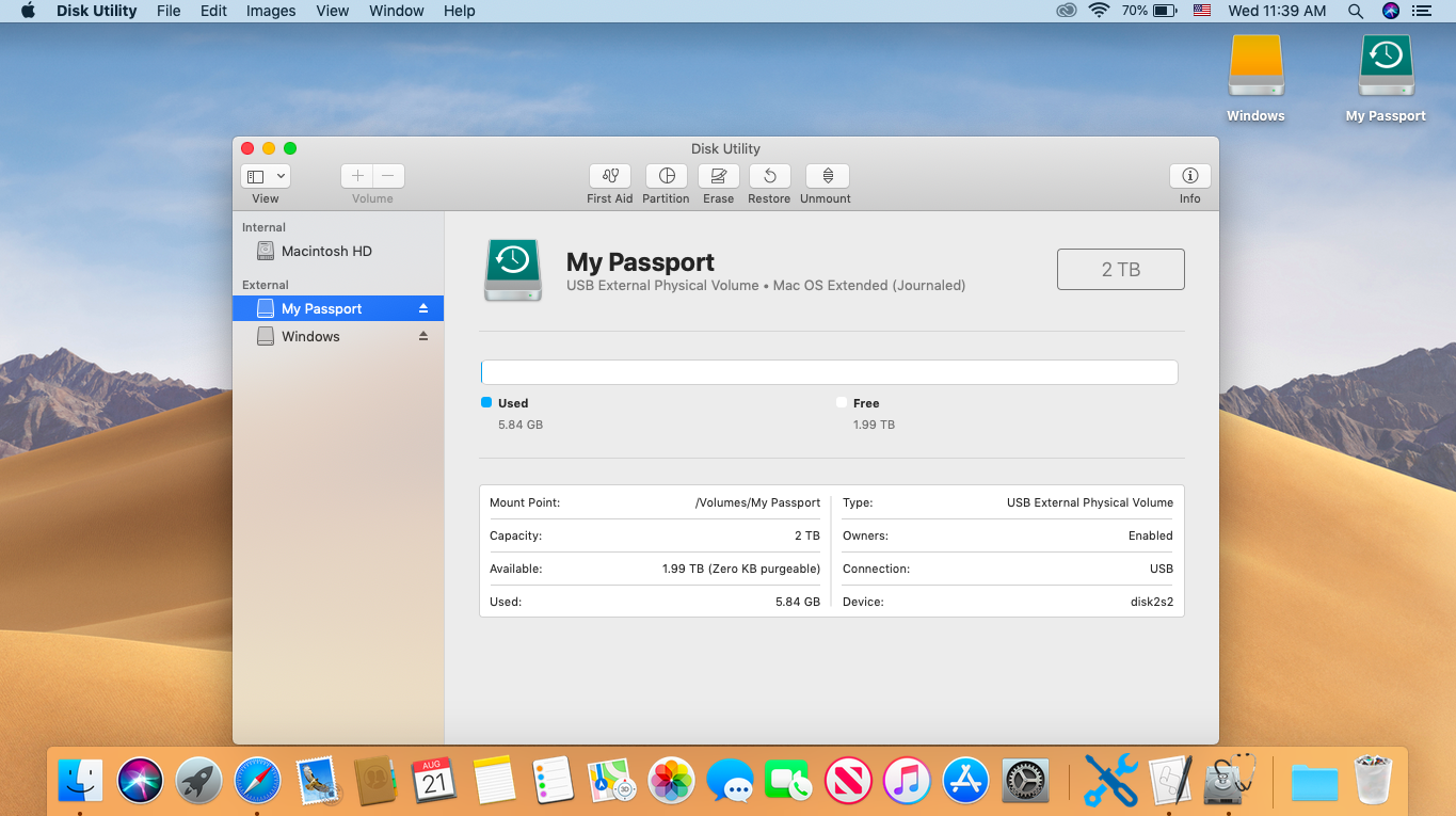 wd my passport partition for mac windows